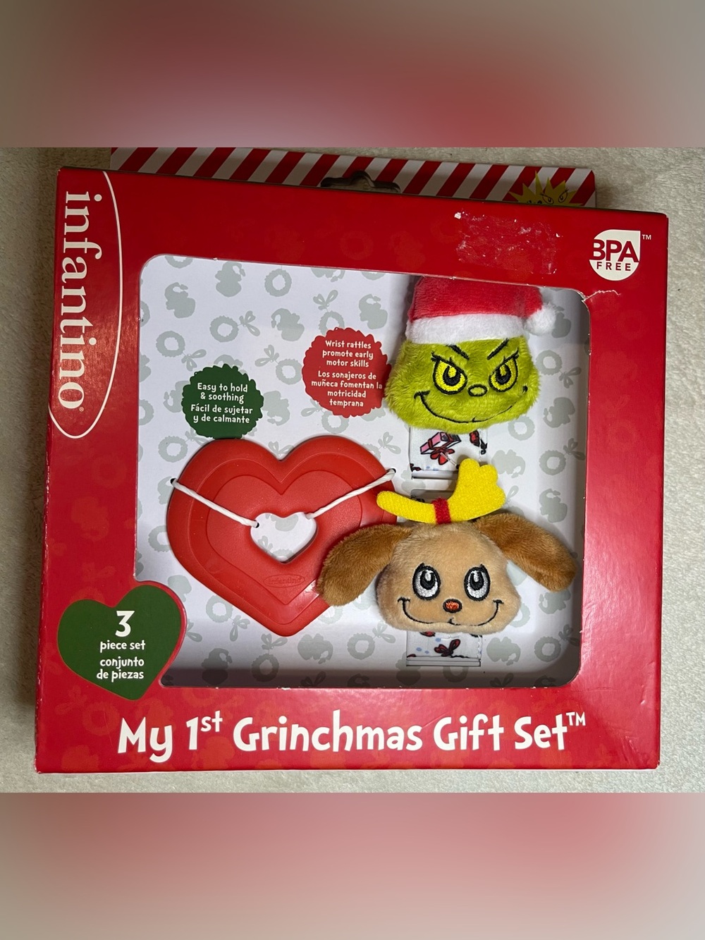 infantino My 1st Grinchmas Gift Set - Red & Green